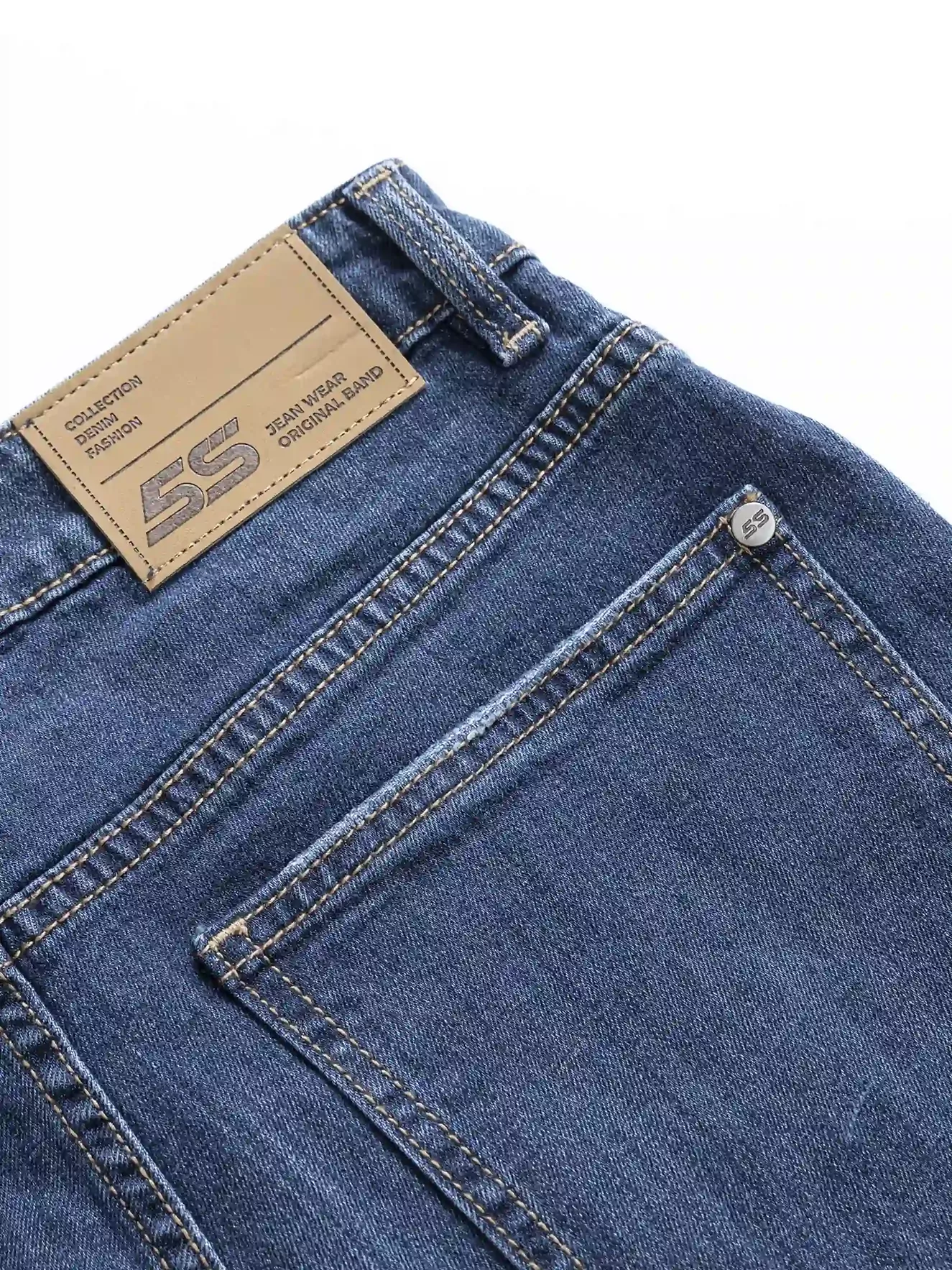 Quần Jean Nam Cotton 5S Fashion Trơn Slimfit QBD23022