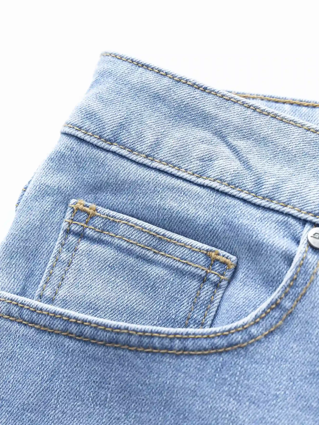 Quần Jean Nam 5S Fashion Màu Xanh Nhạt Cotton Slimfit QBD23020