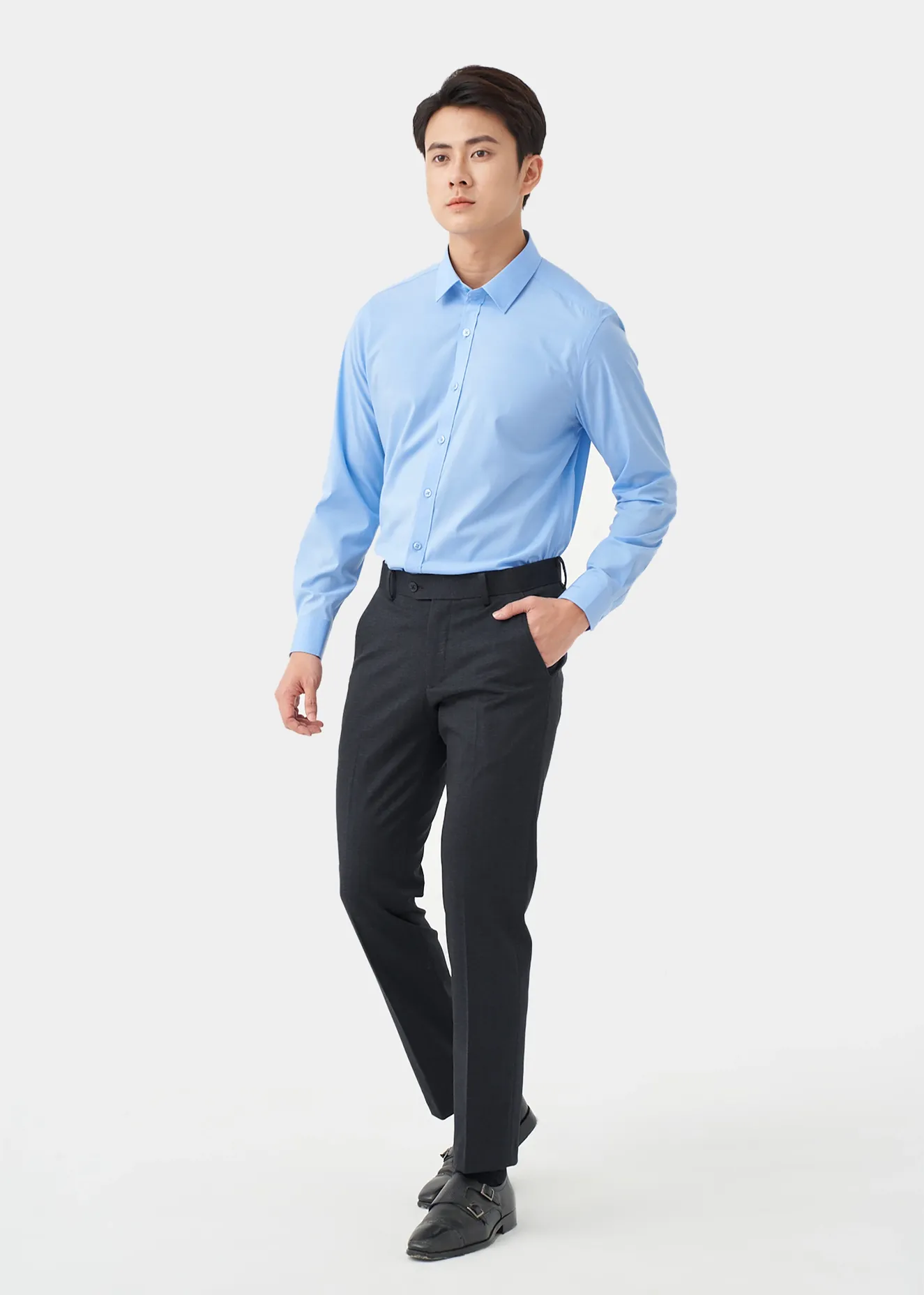 Quần Tây Nam 5S Fashion Melange Regular QAU23069