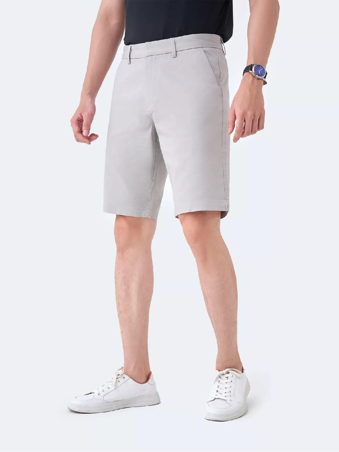 Quần Short Kaki Nam 5S Fashion Cạp Smart-waist Slimfit QSK23029