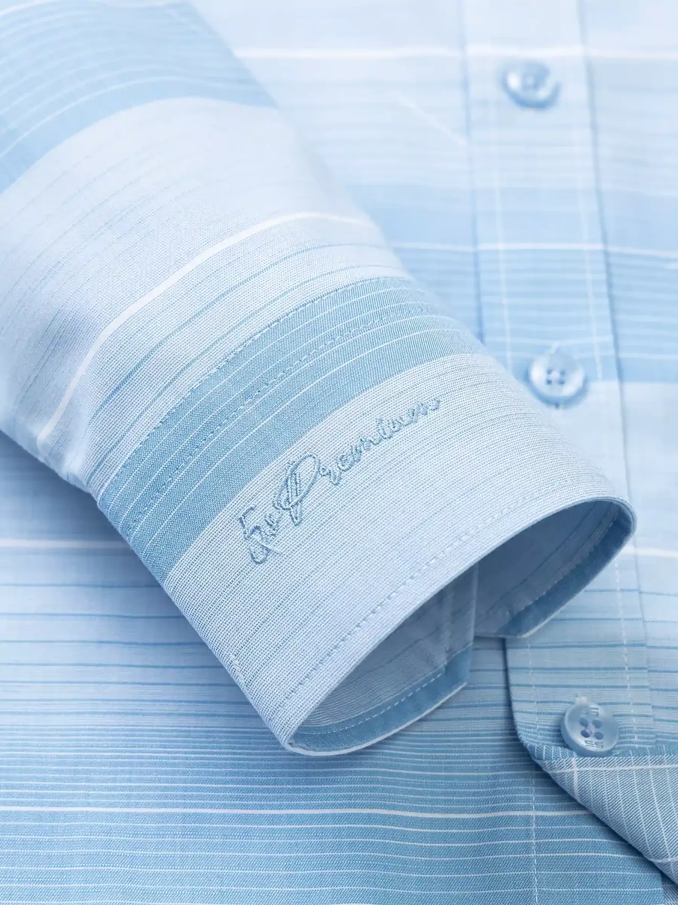 Áo Sơ Mi Nam Dài Tay 5S Fashion Kẻ Ngang Slimfit SMD23180