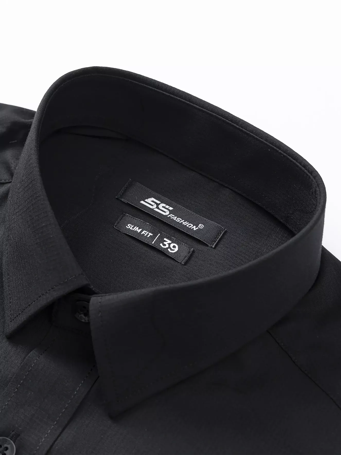 Áo Sơ Mi Nam Dài Tay 5S Fashion Màu Đen Slimfit SMD23192