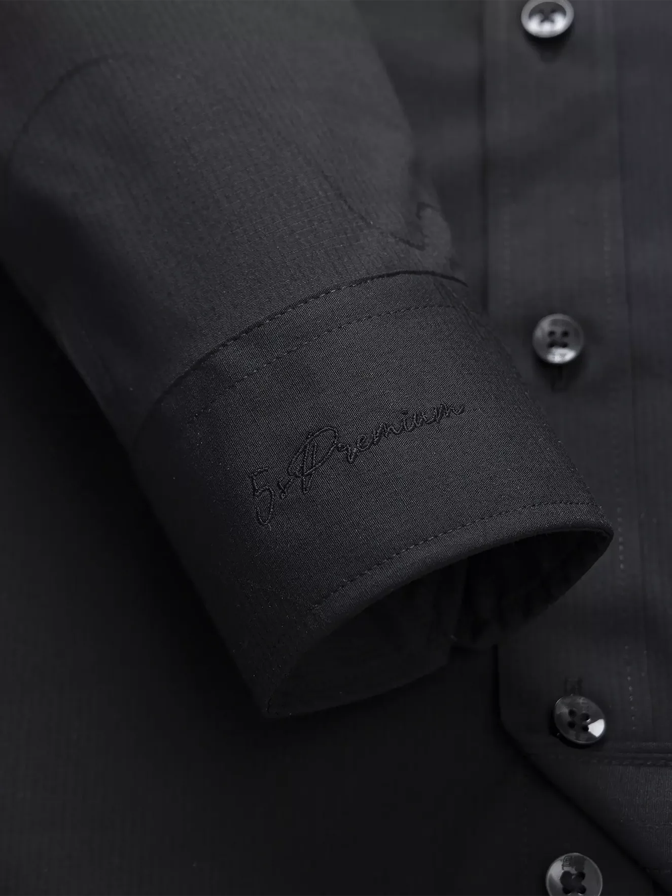 Áo Sơ Mi Nam Dài Tay 5S Fashion Màu Đen Slimfit SMD23192