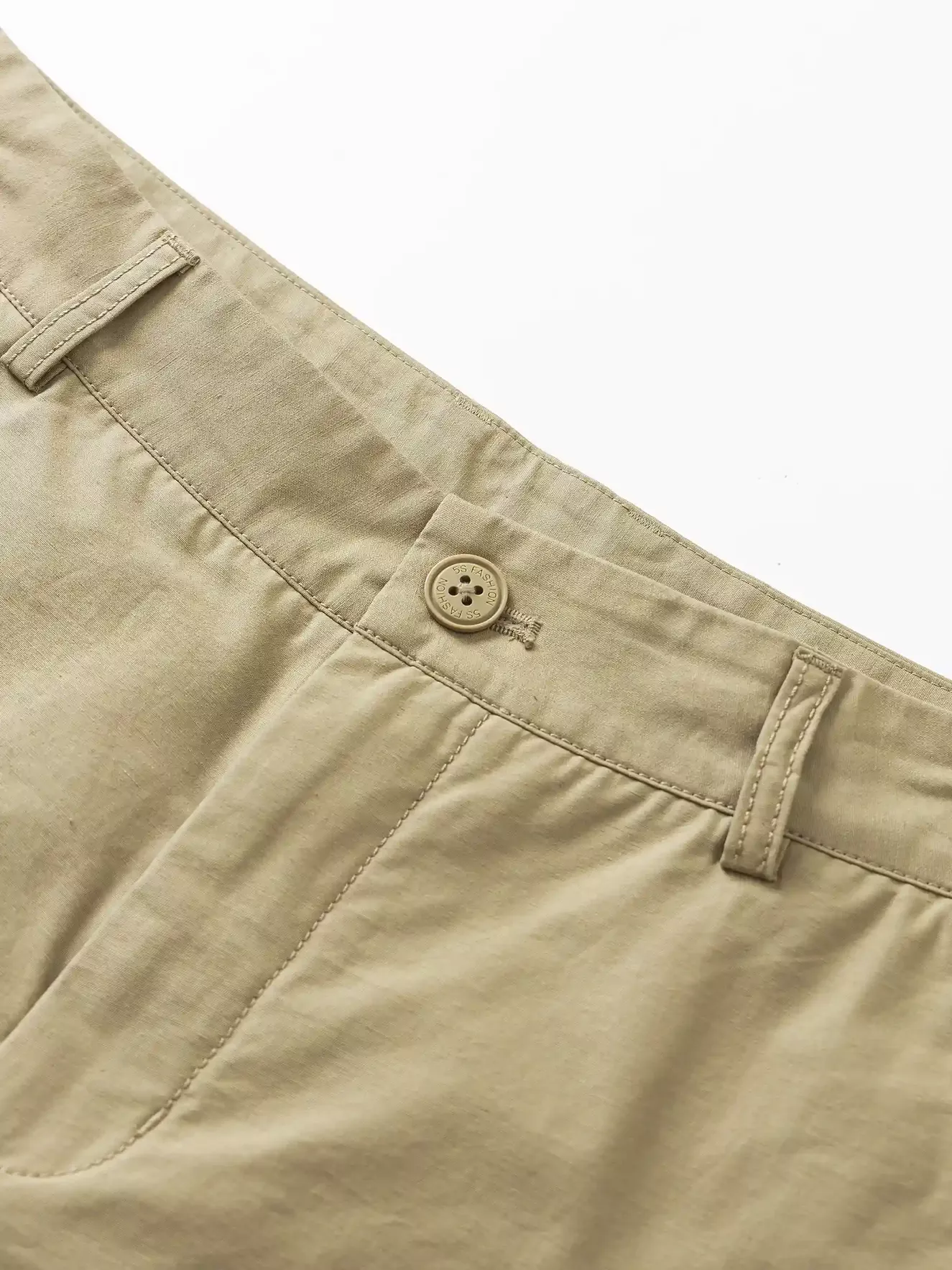 Quần Short Kaki Nam 5S Fashion Trơn Slimfit QSK24004