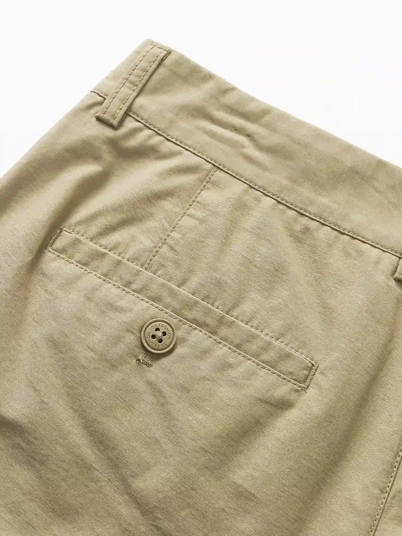 Quần Short Kaki Nam 5S Fashion Trơn Slimfit QSK24004