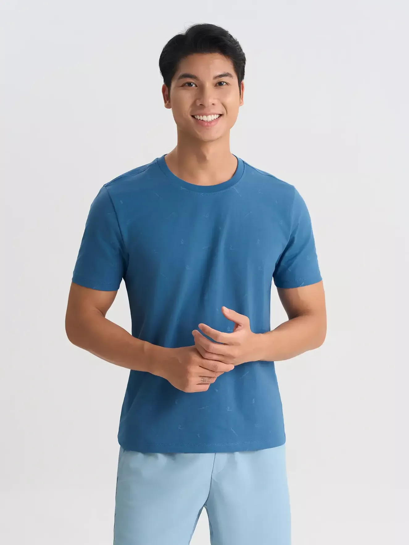 Áo Thun Nam 5S Fashion Họa Tiết Phom Slimfit ATS25057