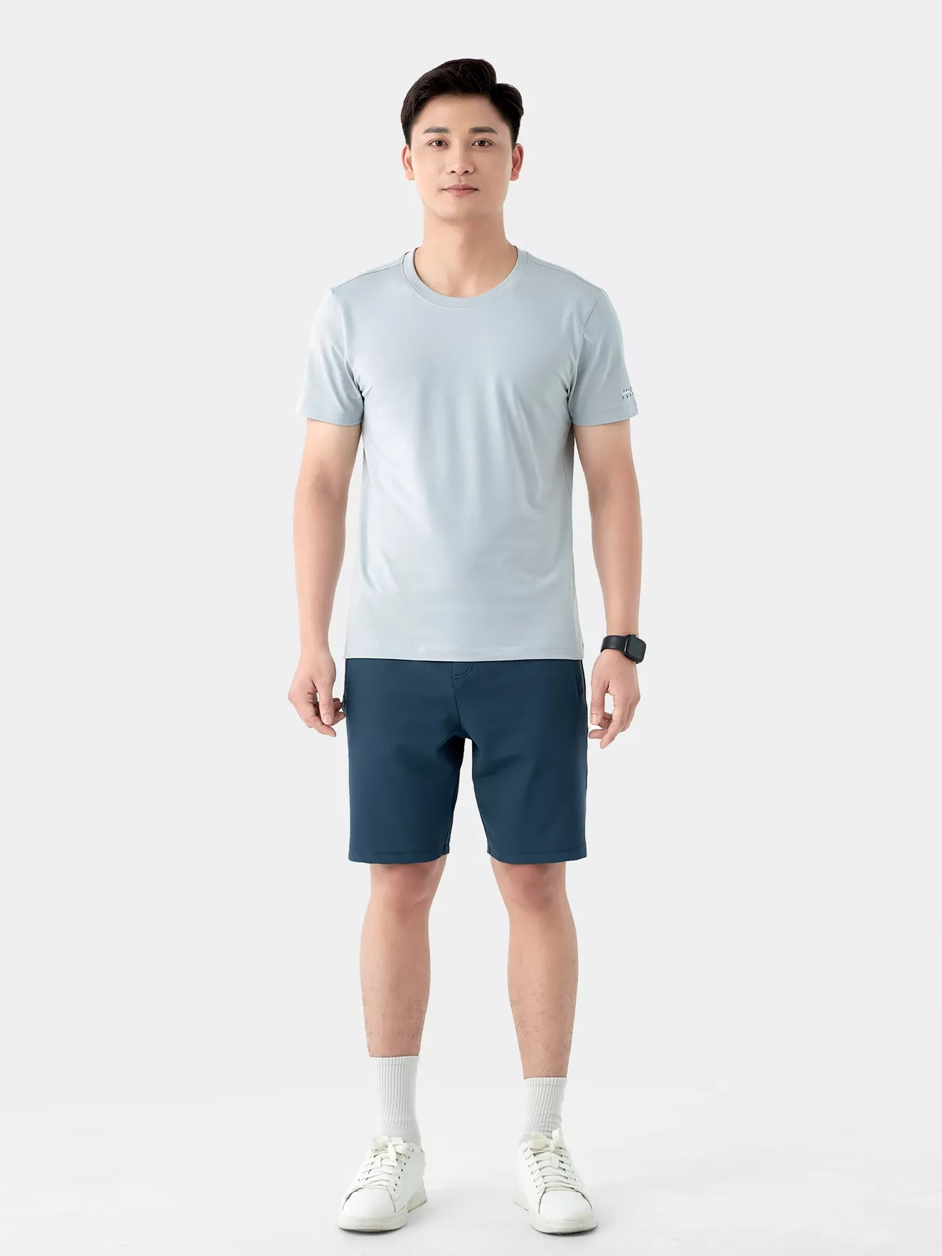 Áo Thun Nam 5S Fashion In Chữ Tay Slimfit ATS24032