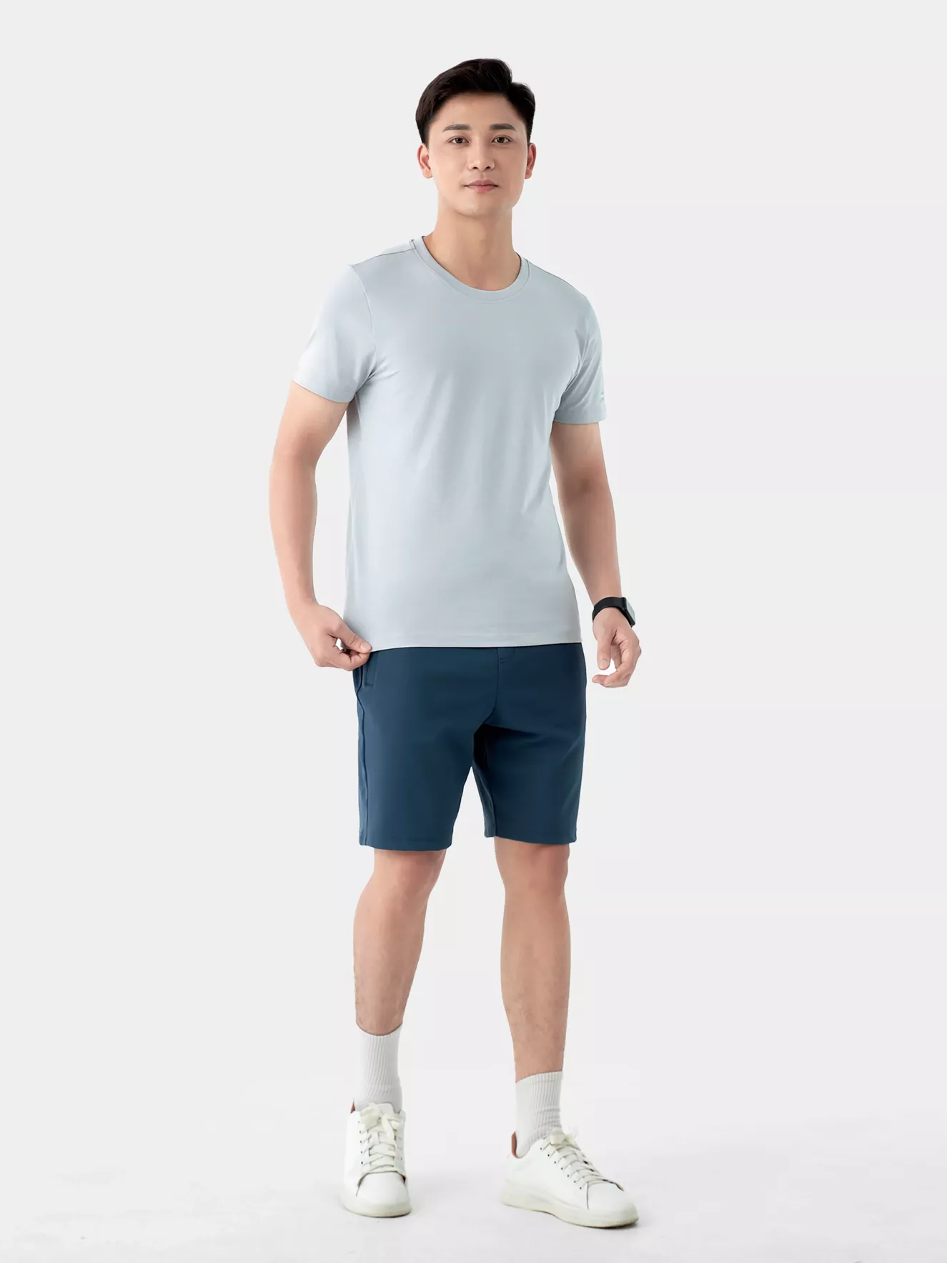 Áo Thun Nam 5S Fashion In Chữ Tay Slimfit ATS24032