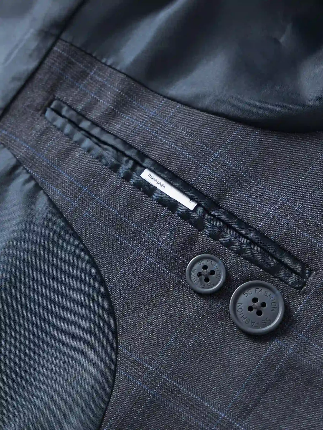 Áo Blazer Nam 5S Fashion Dệt Kẻ Caro Sang Trọng Slimfit ABZ23001