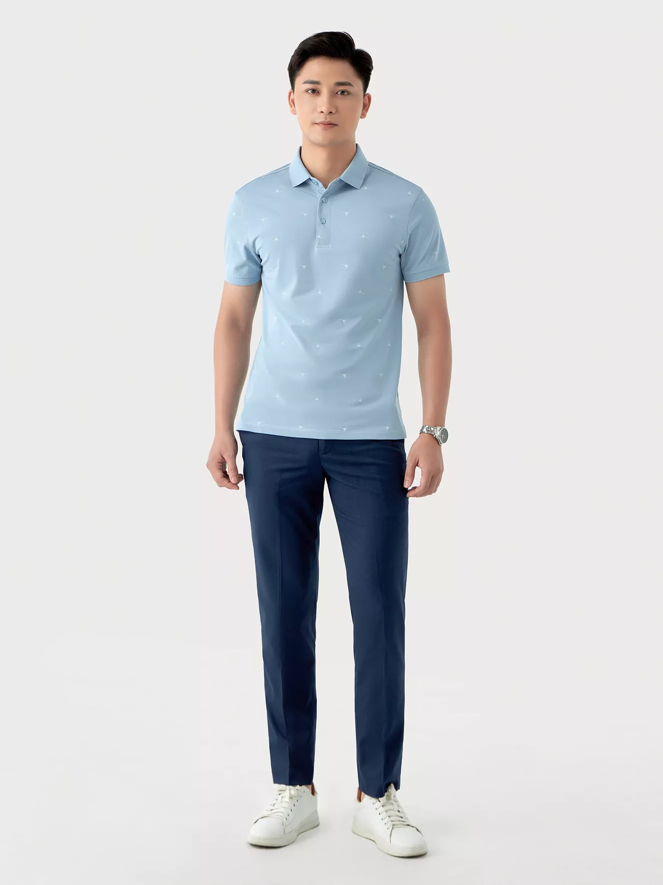 Áo Polo Nam 5S Fashion Họa Tiết Slimfit APC24052