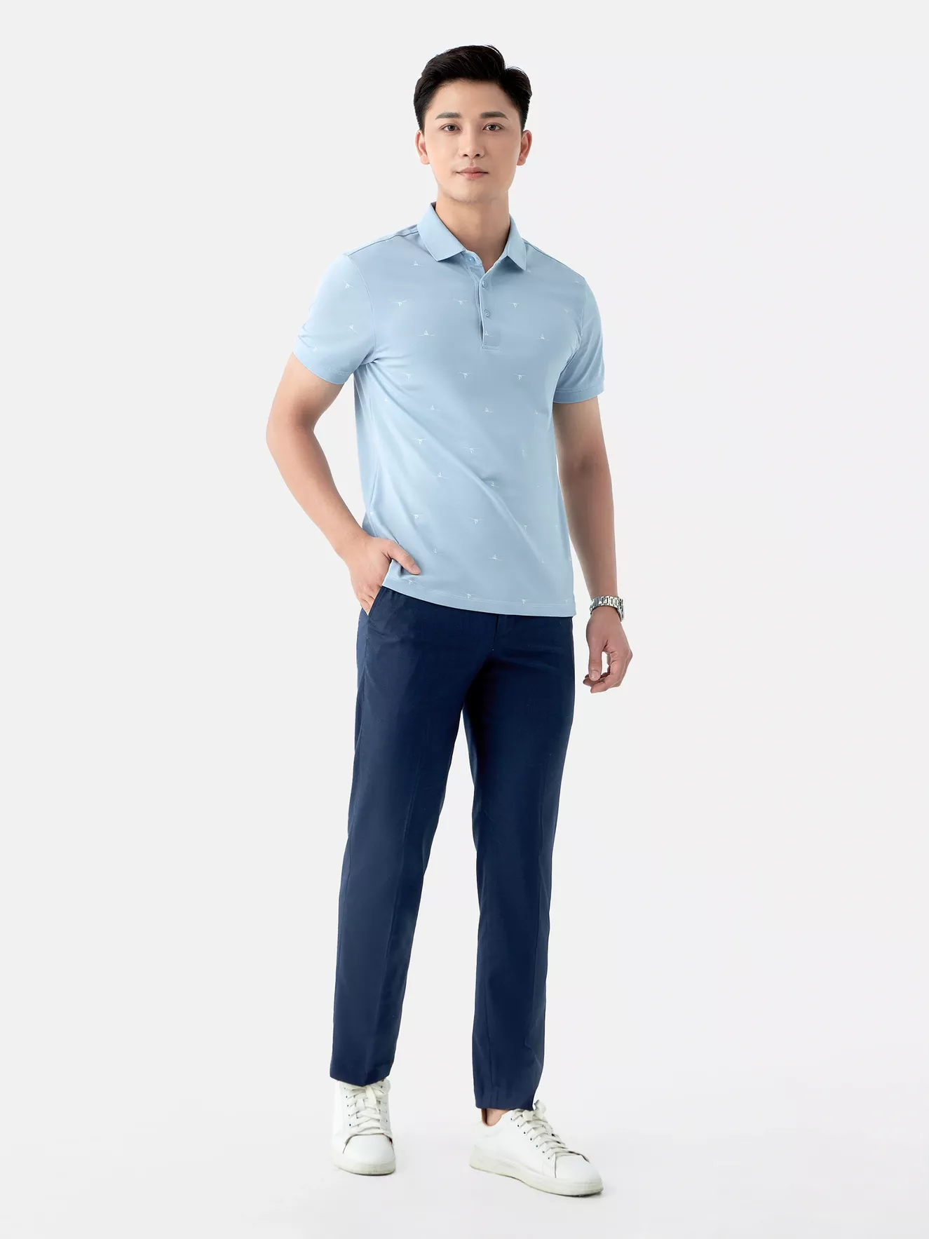 Áo Polo Nam 5S Fashion Họa Tiết Slimfit APC24052