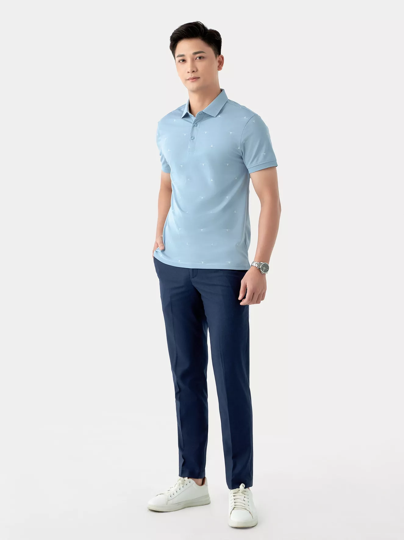 Áo Polo Nam 5S Fashion Họa Tiết Slimfit APC24052