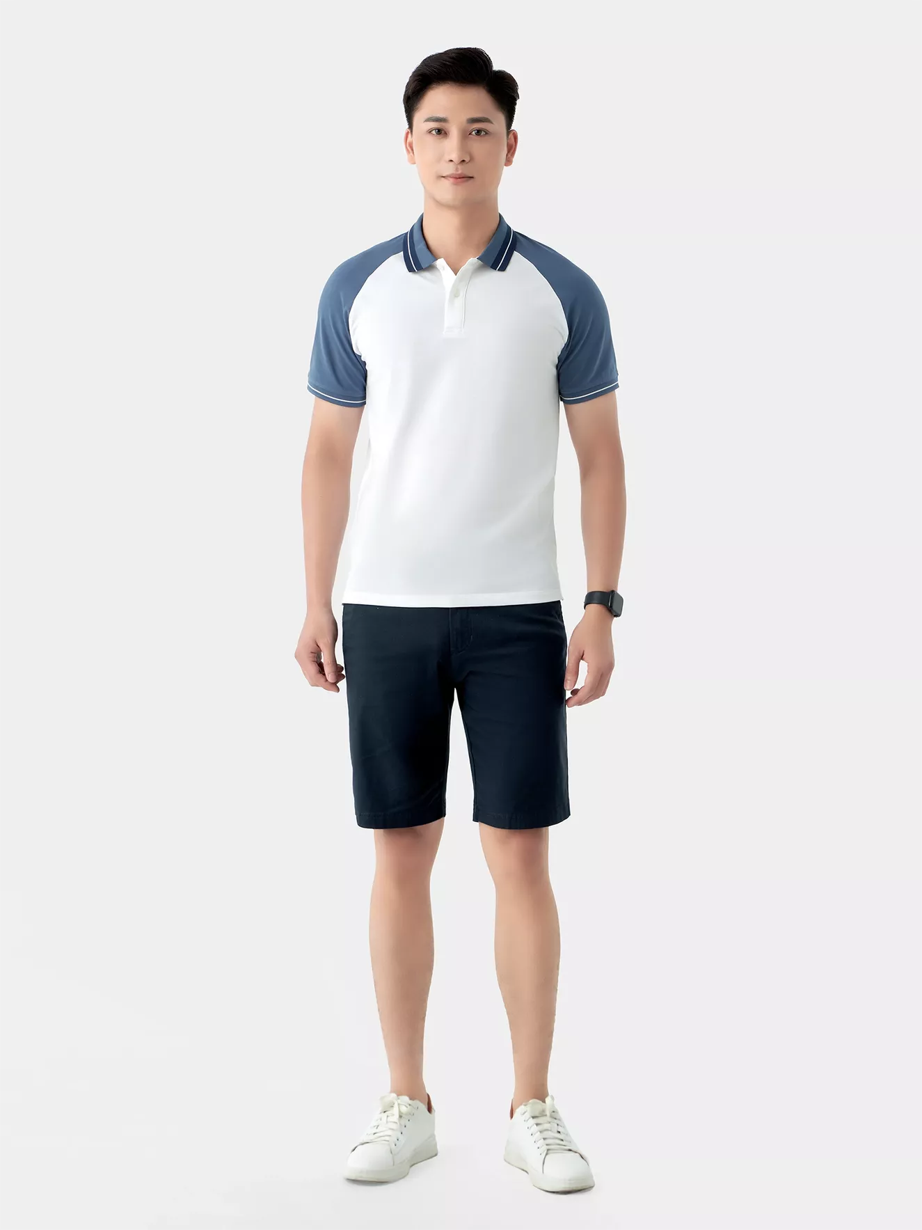 Áo Polo Nam 5S Fashion Tay Raglan Slimfit APC24041