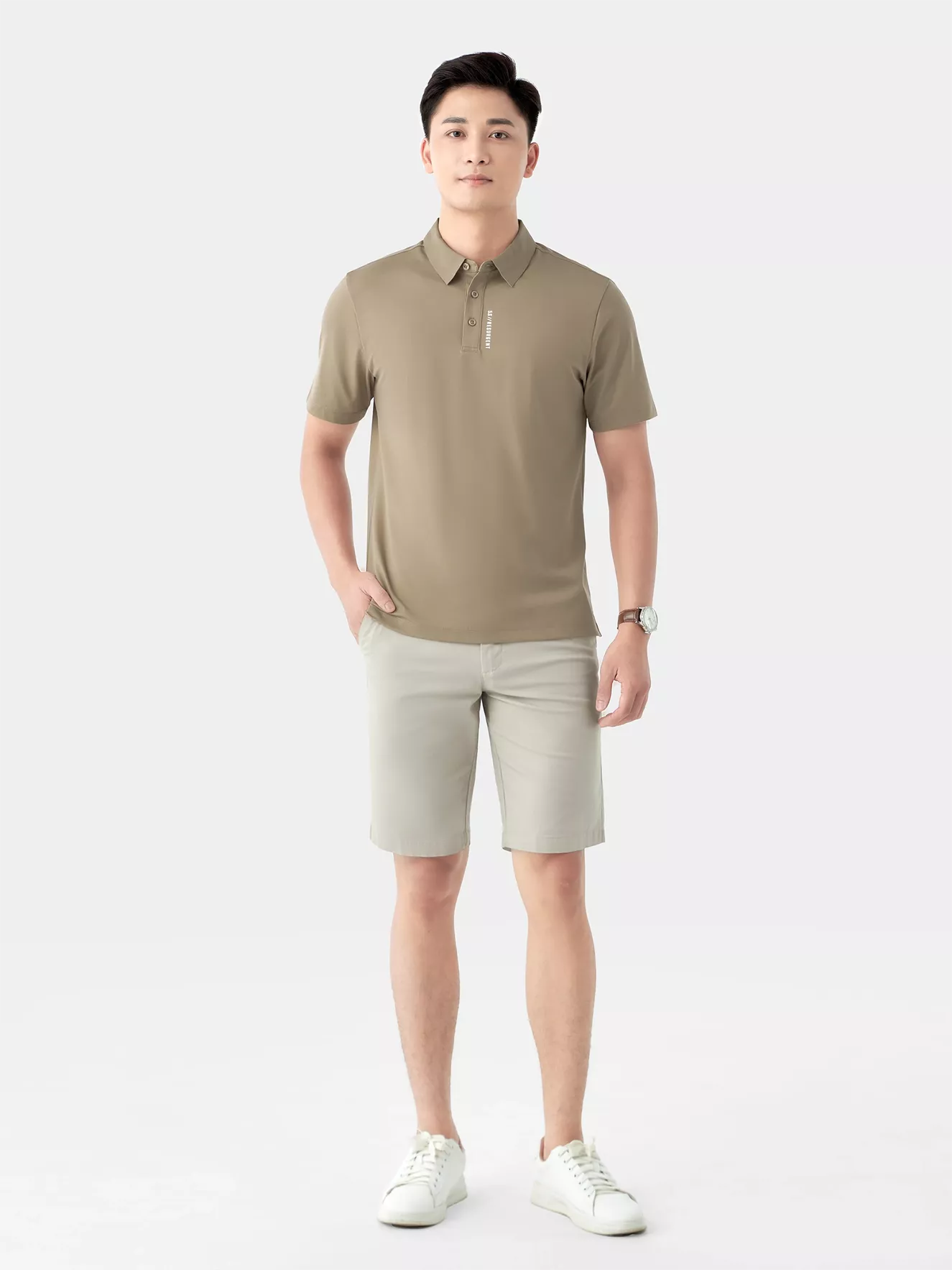 Áo Polo Nam 5S Fashion In Chữ Phom Regular APC24022