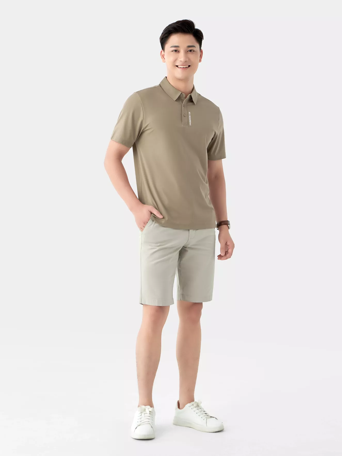 Áo Polo Nam 5S Fashion In Chữ Phom Regular APC24022