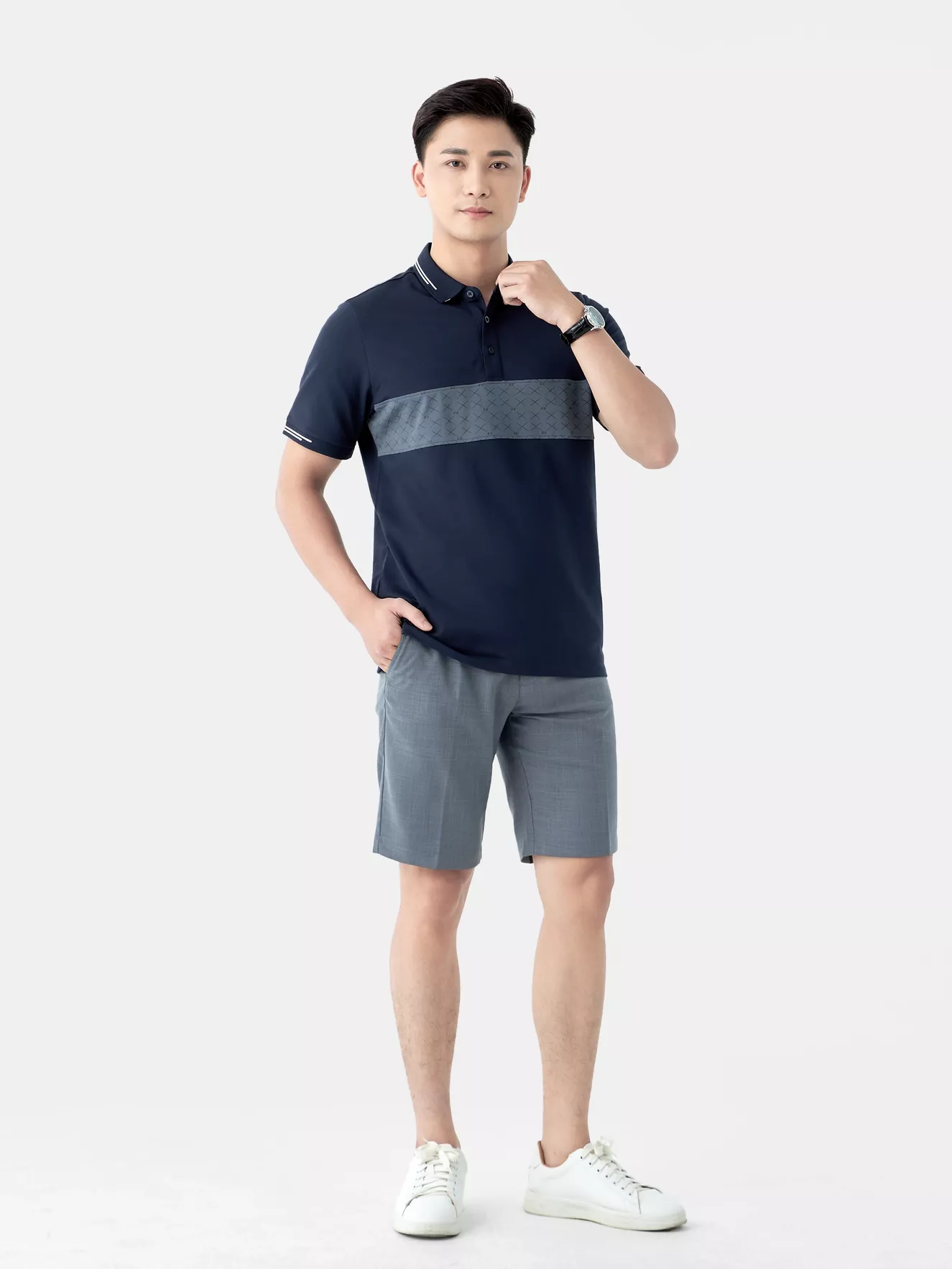 Áo Polo Nam 5S Fashion Họa Tiết Casual Fit APC24044