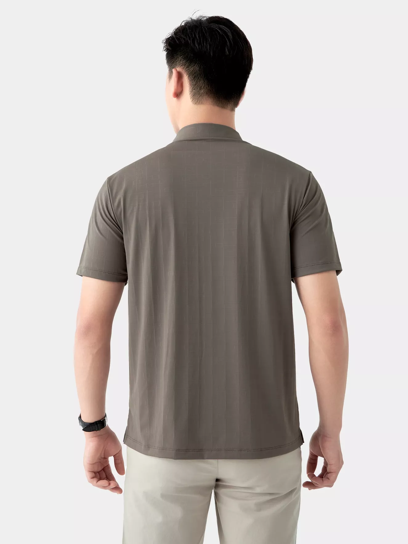 Áo Polo Nam 5S Fashion Dệt Họa Tiết Classic APC24053