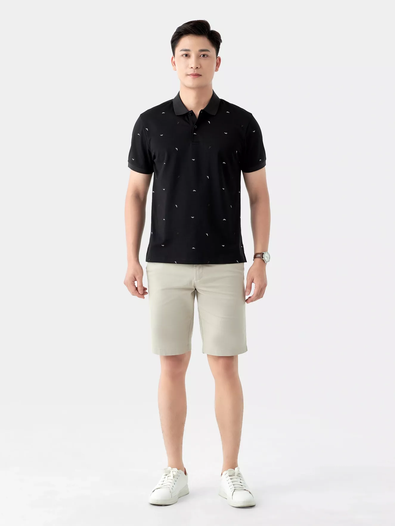 Áo Polo Nam 5S Fashion Họa Tiết In Tràn Slimfit APC24046