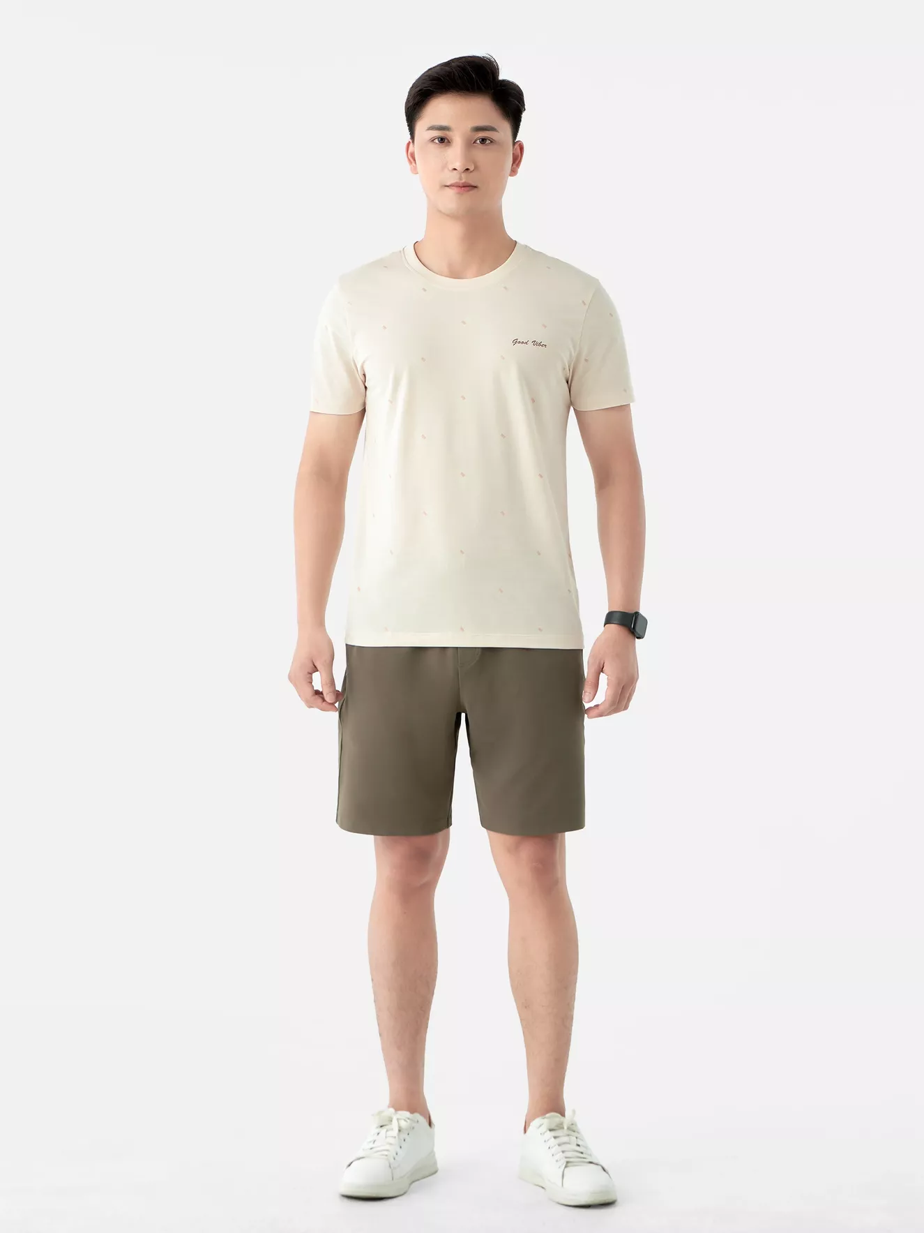 Áo Thun Nam Ngắn Tay 5S Fashion Họa Tiết Slimfit ATS24005