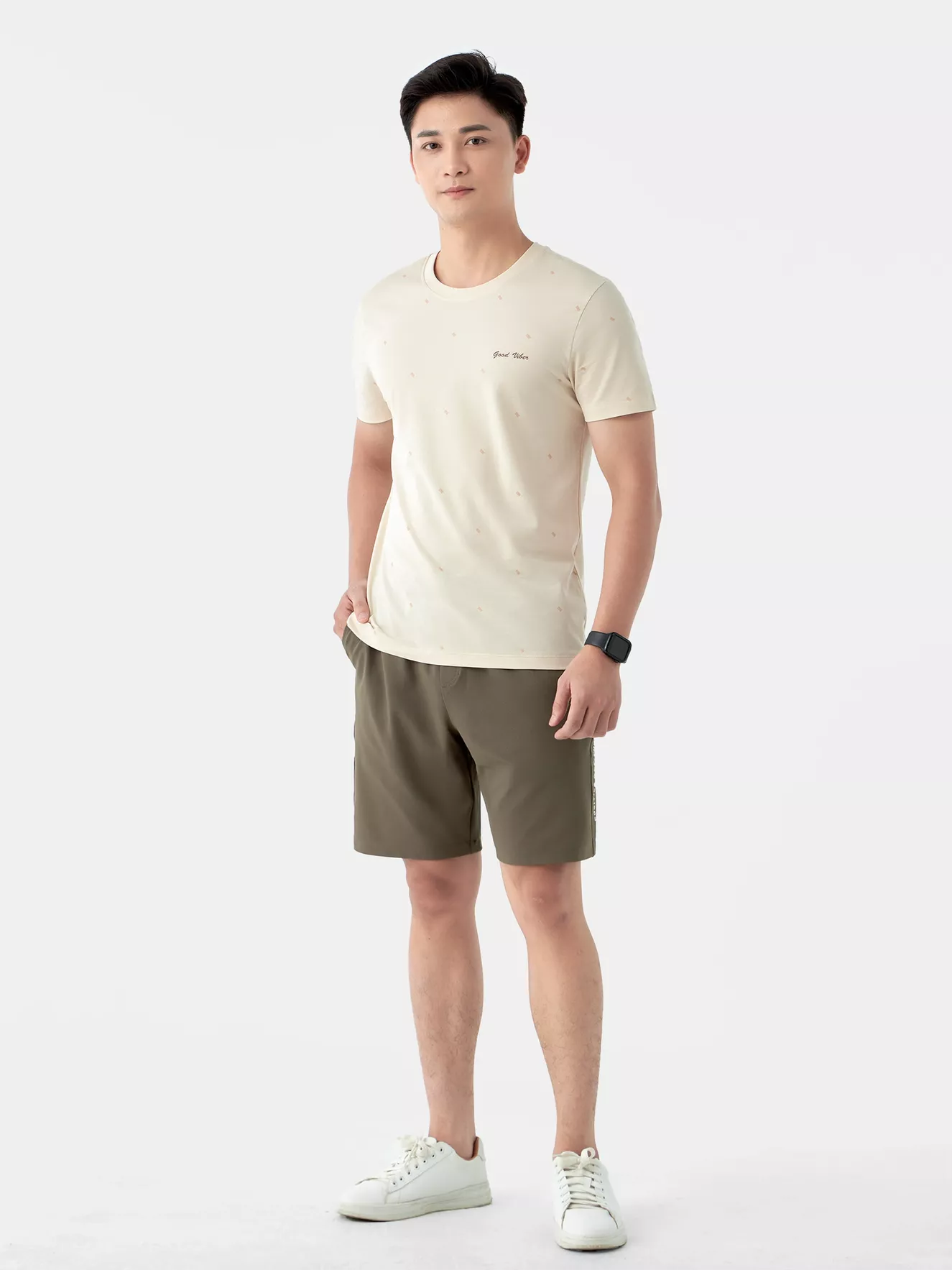 Áo Thun Nam Ngắn Tay 5S Fashion Họa Tiết Slimfit ATS24005