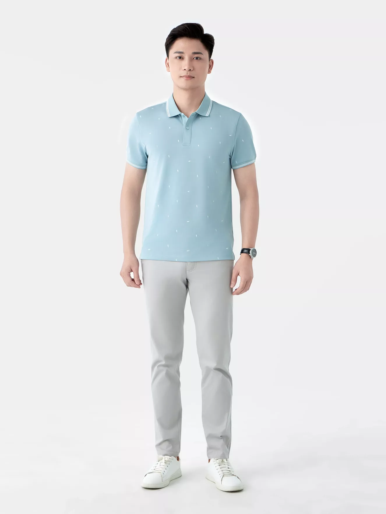 Áo Polo Nam 5S Fashion In Họa Tiết Slimfit APC24051
