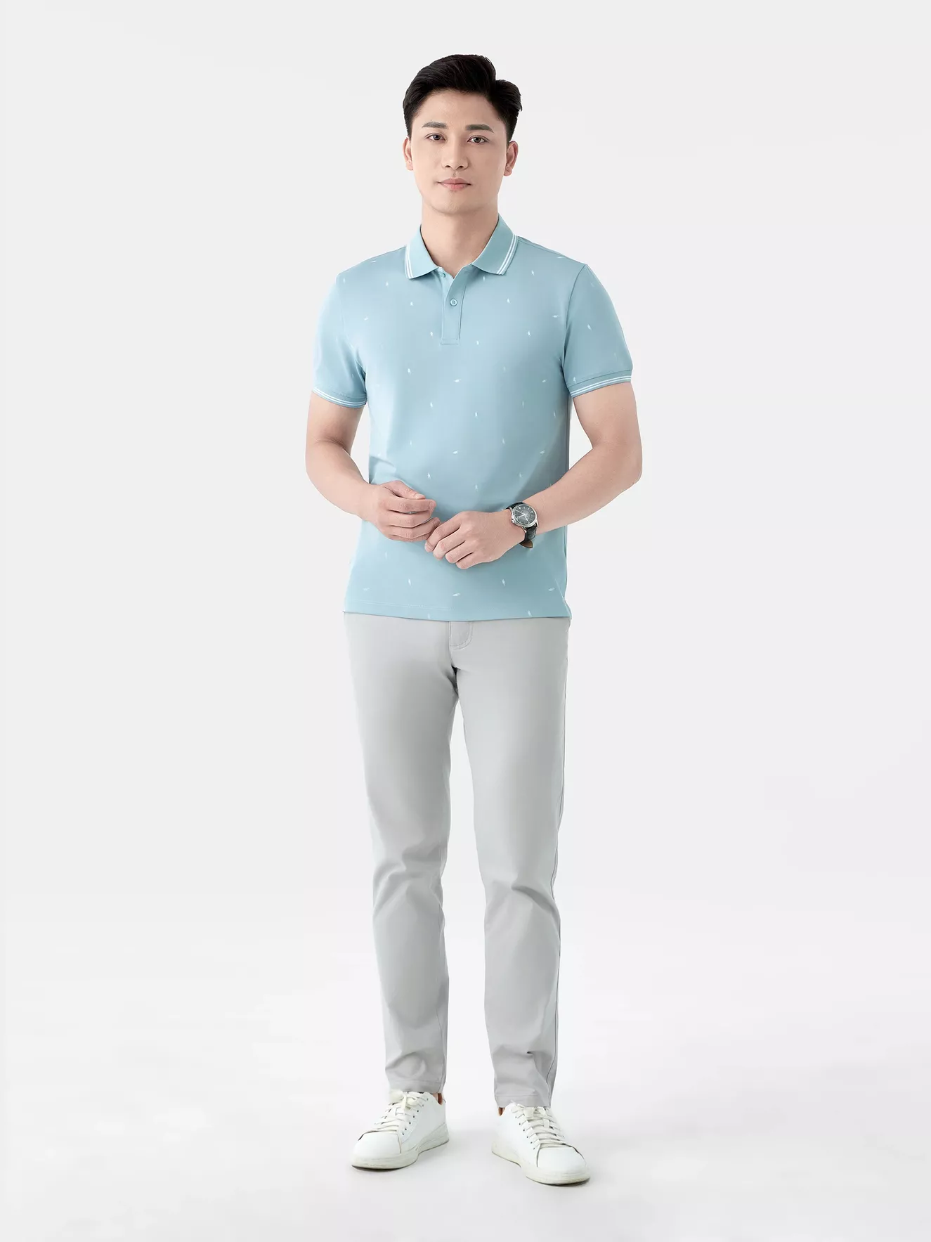 Áo Polo Nam 5S Fashion In Họa Tiết Slimfit APC24051