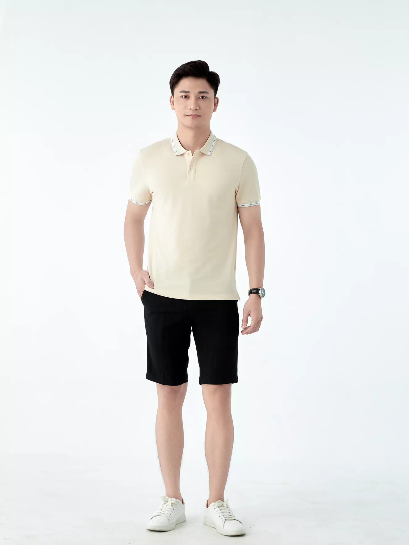 Áo Polo Nam 5S Fashion Bo Dệt Hiệu Ứng Slimfit APC24004
