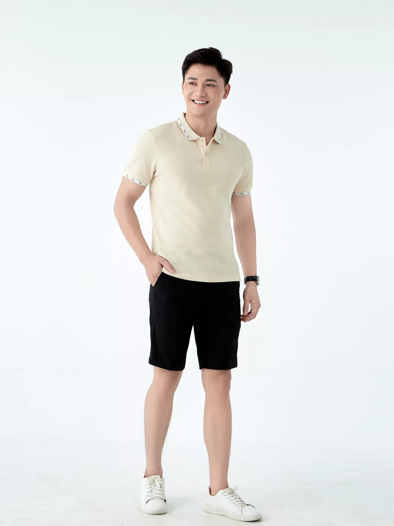 Áo Polo Nam 5S Fashion Bo Dệt Hiệu Ứng Slimfit APC24004
