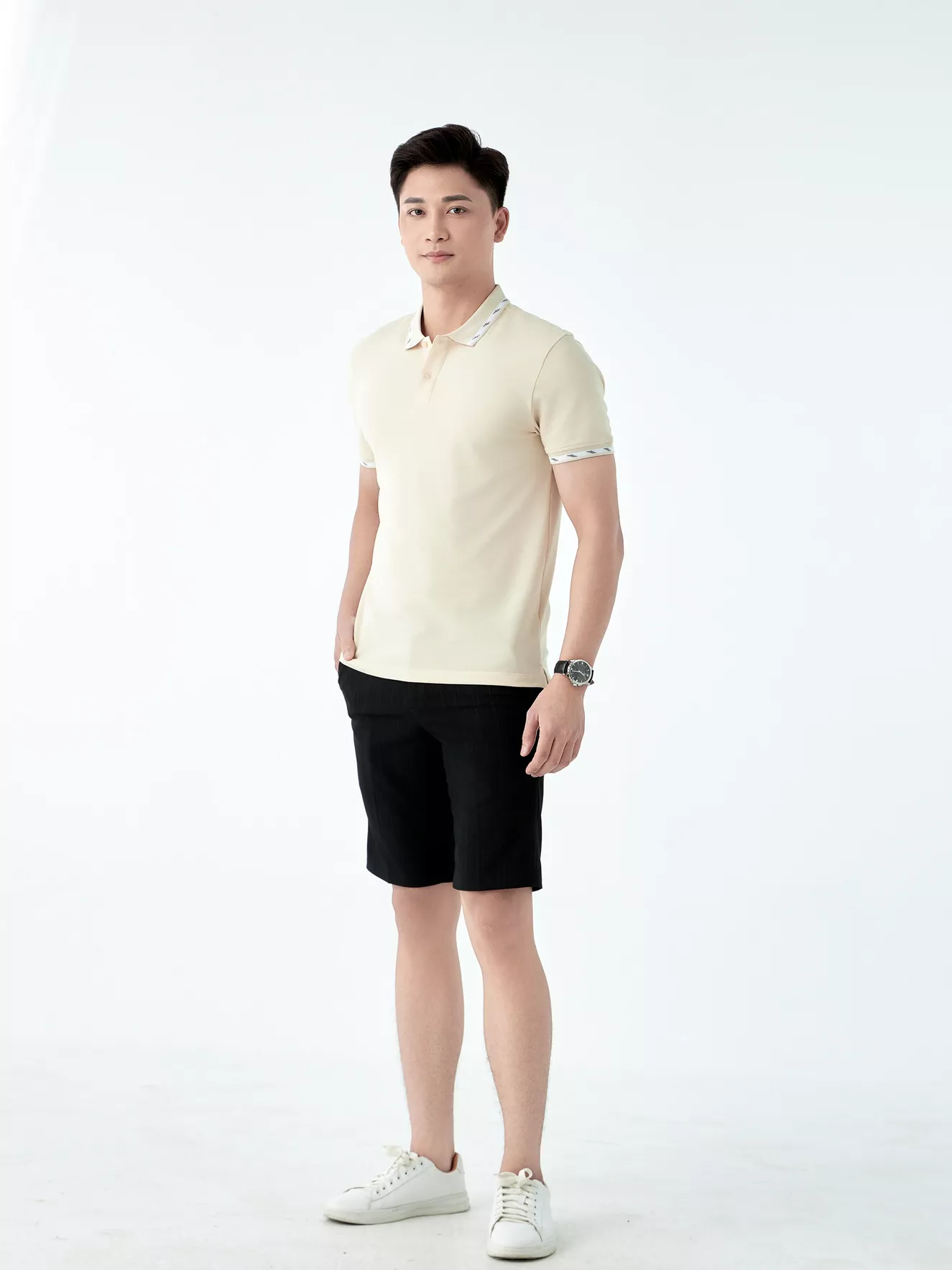 Áo Polo Nam 5S Fashion Bo Dệt Hiệu Ứng Slimfit APC24004