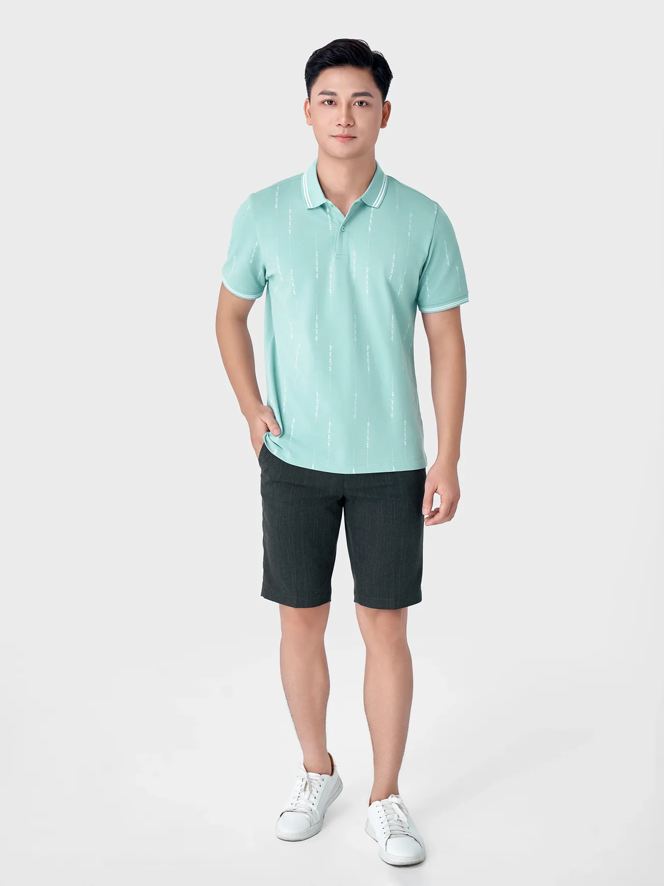 Áo Polo Nam 5S Fashion In Tràn Phom Casual APC24050