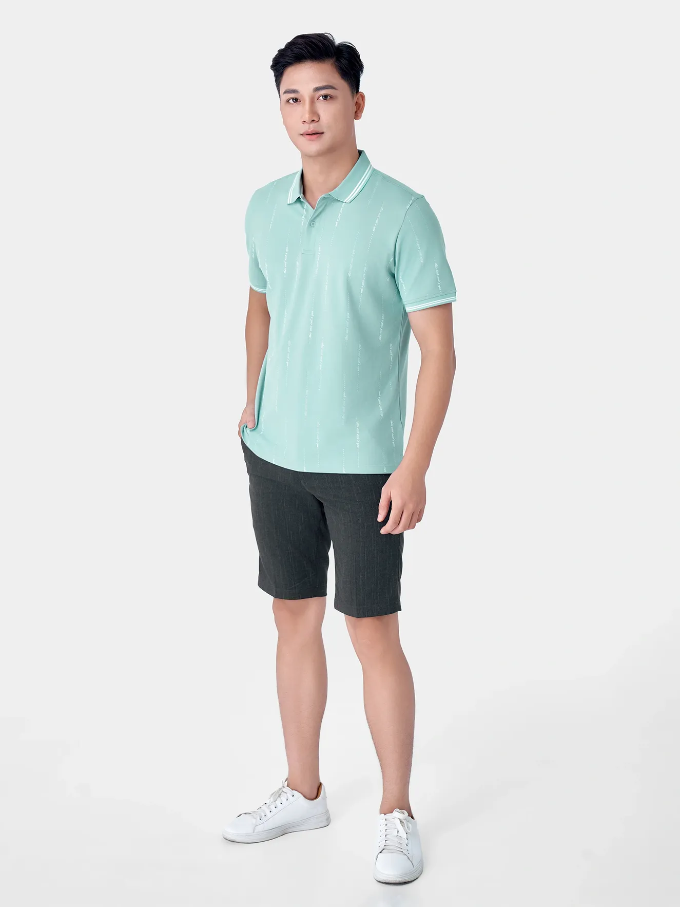 Áo Polo Nam 5S Fashion In Tràn Phom Casual APC24050
