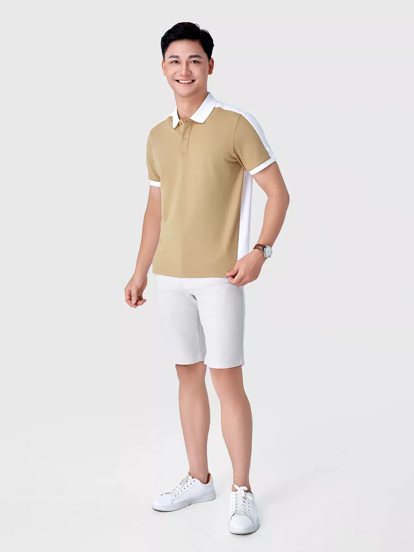 Áo Polo Nam 5S Fashion Can Phối Regular APC24081