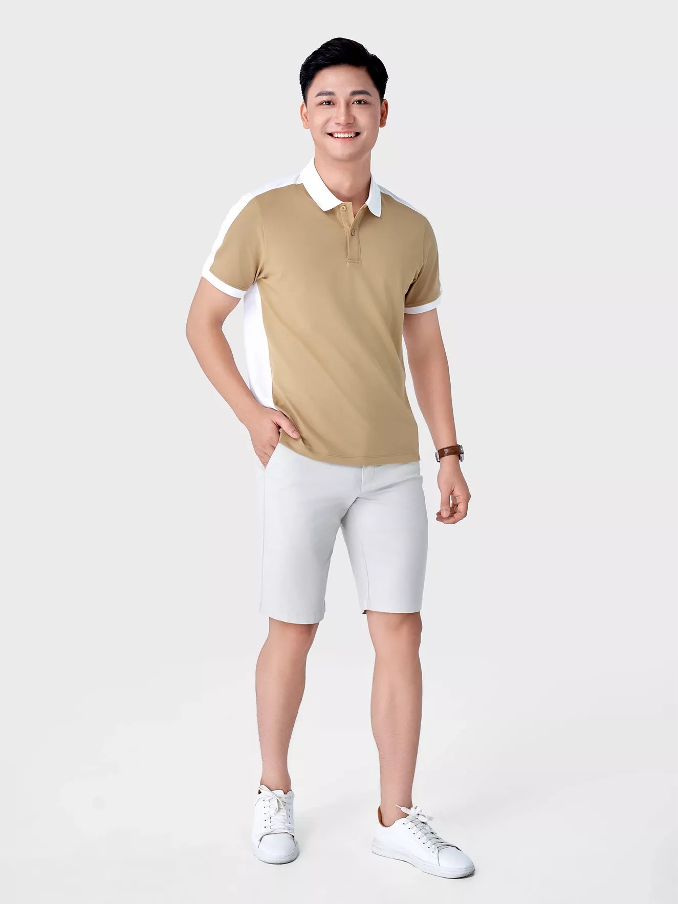 Áo Polo Nam 5S Fashion Can Phối Regular APC24081
