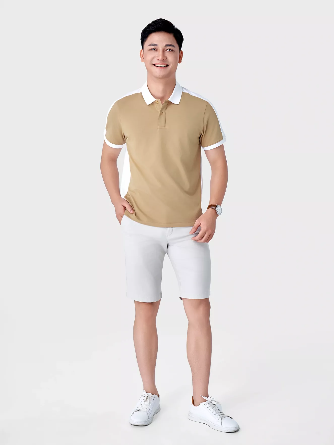 Áo Polo Nam 5S Fashion Can Phối Regular APC24081