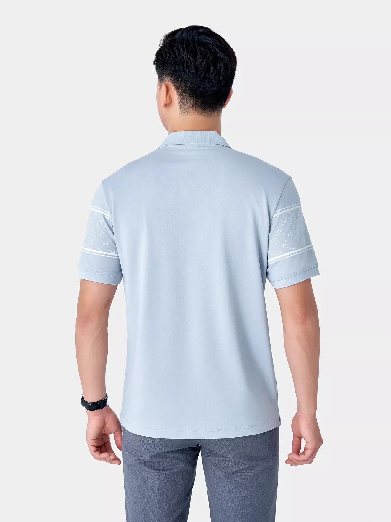 Áo Polo Nam 5S Fashion Họa Tiết Monogram Casual APC24027