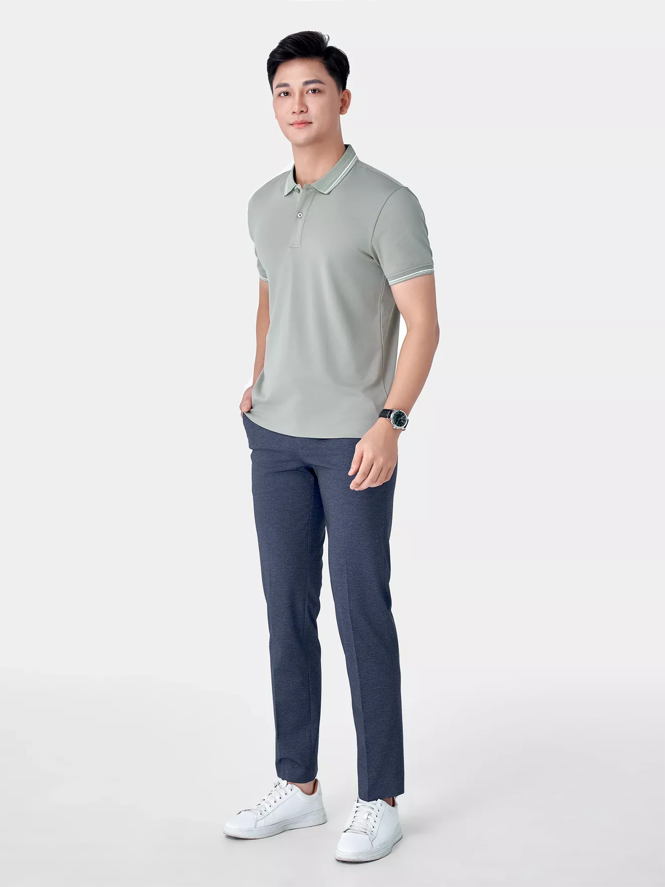 Áo Polo Nam Ngắn Tay 5S Fashion Classic Slimfit APC24002