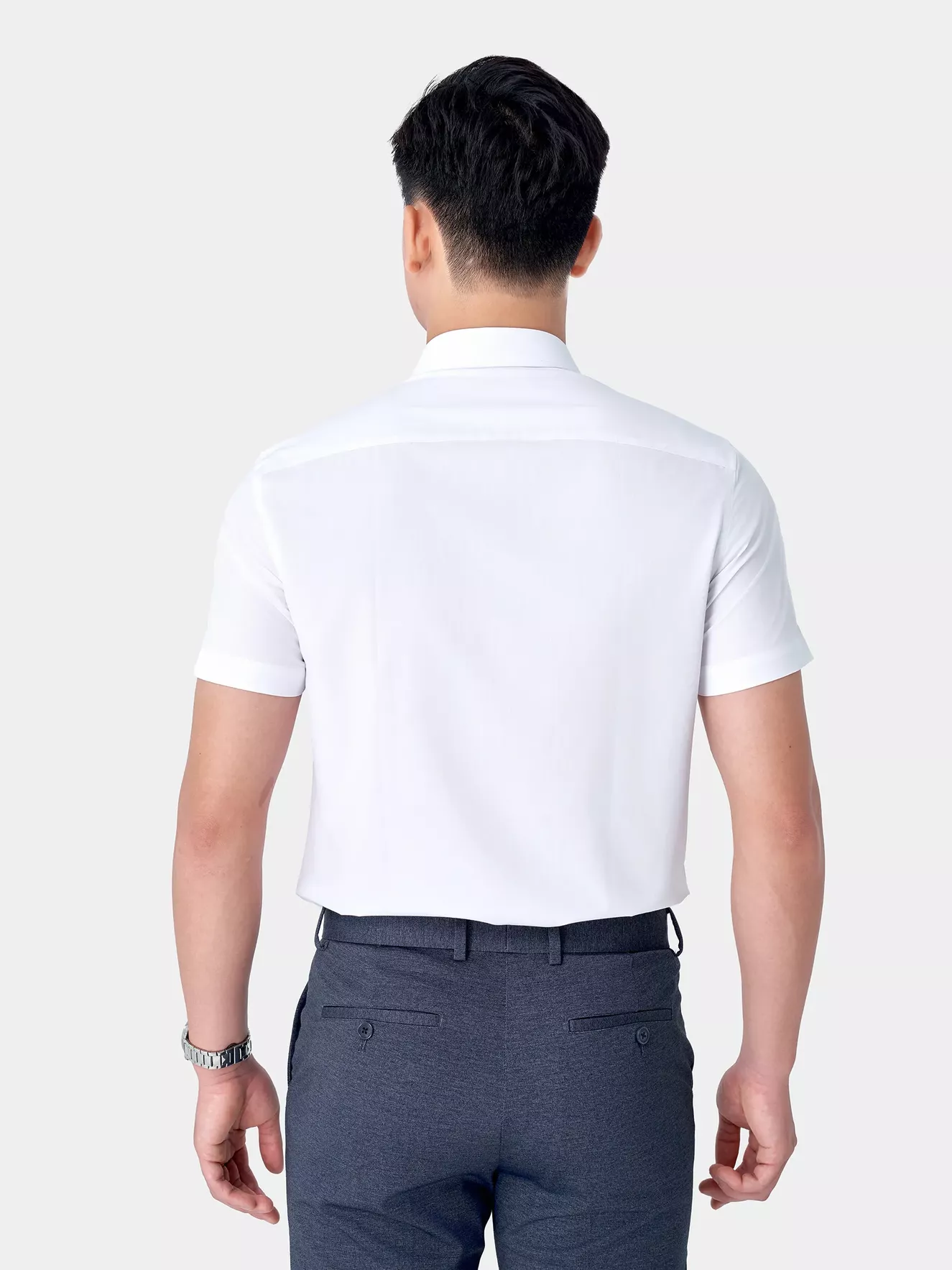 Áo Sơ Mi Nam Ngắn Tay 5S Fashion Kẻ Slimfit ASC24023