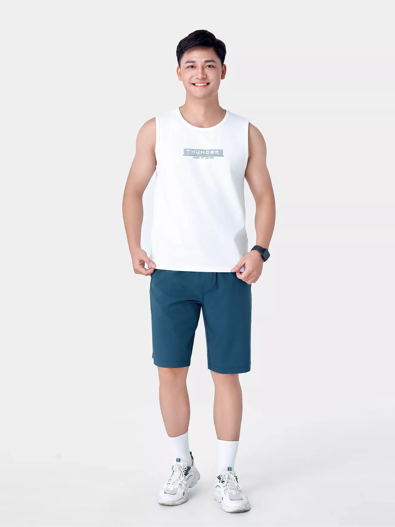 Áo Sát Nách Nam 5S Fashion In Chữ Regular ASN24013