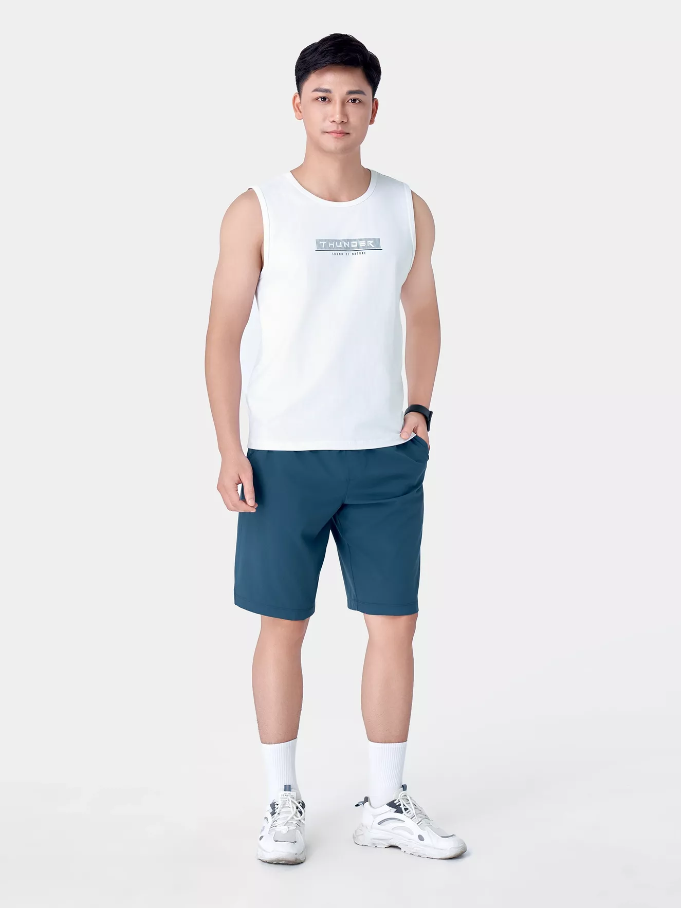 Áo Sát Nách Nam 5S Fashion In Chữ Regular ASN24013