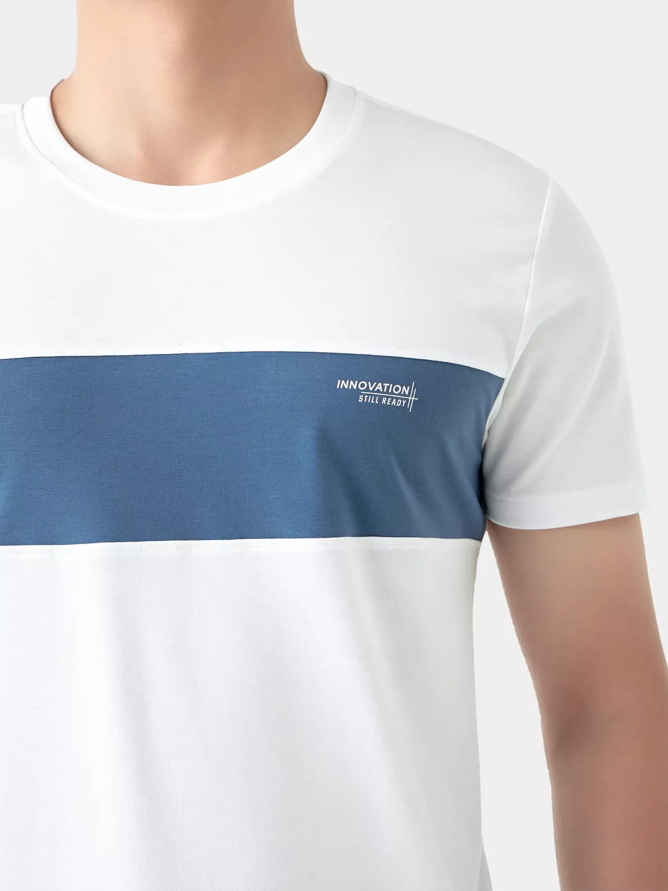 Áo Thun Nam Ngắn Tay 5S Fashion Can Phối Slimfit ATS24018