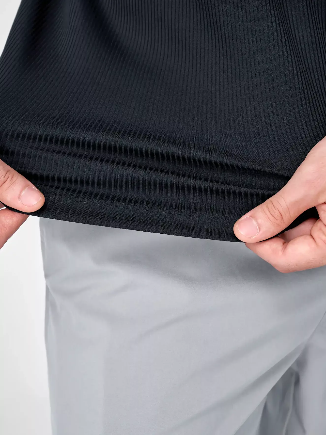 Áo Thun Nam Trơn 5S Fashion Dệt Gân Tăm Casual ATS24046