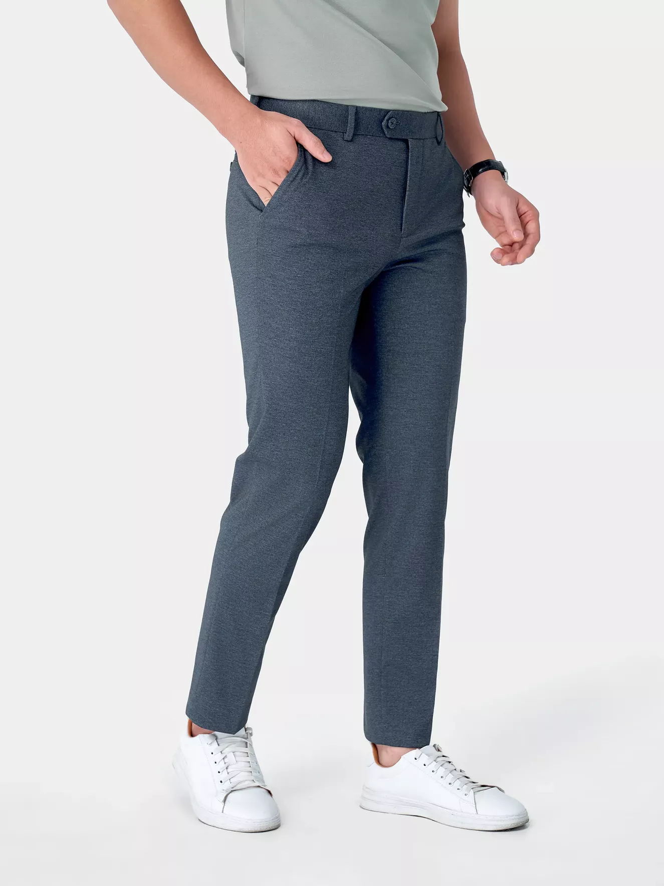 Quần Tây Nam 5S Fashion Melange Phom Regular QAU24012