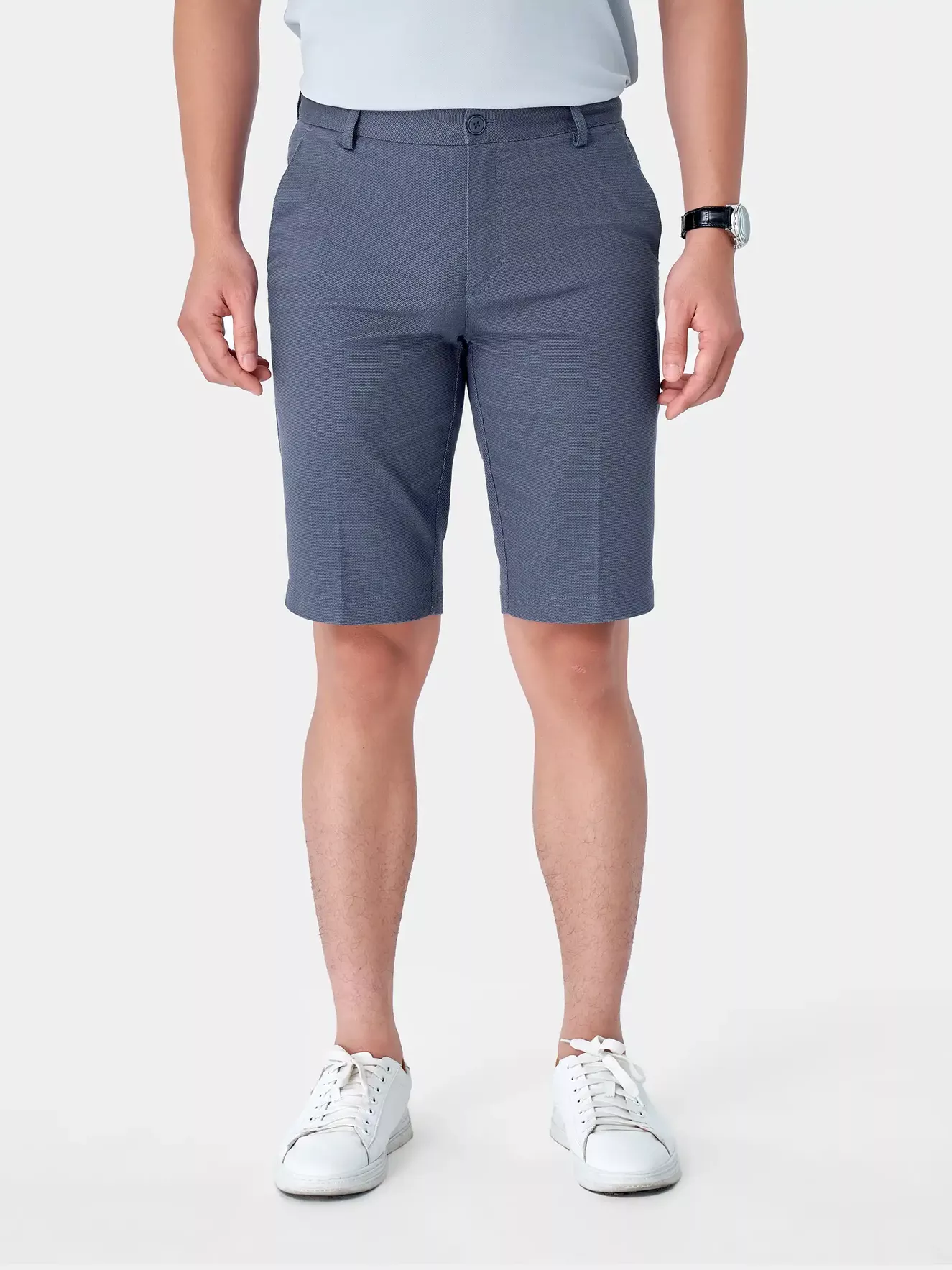 Quần Short Kaki Nam 5S Fashion Trơn Phom Slimfit QSK24020