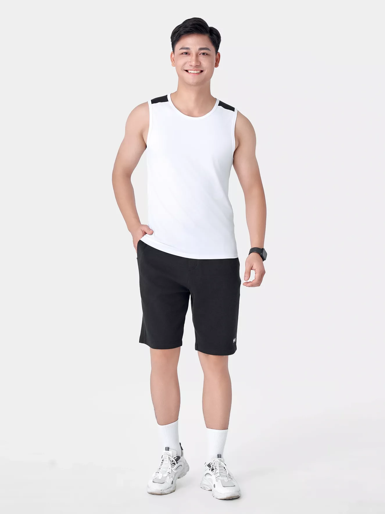Áo Sát Nách Nam 5S Fashion Can Phối Slimfit ASN24004