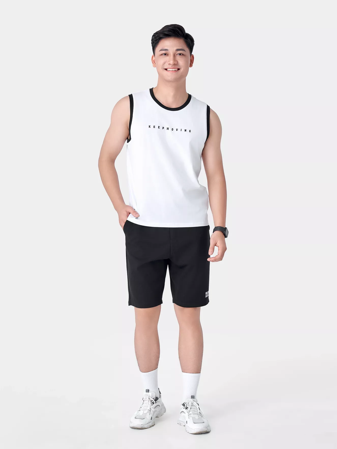 Áo Sát Nách Nam 5S Fashion In Chữ Regular ASN24005