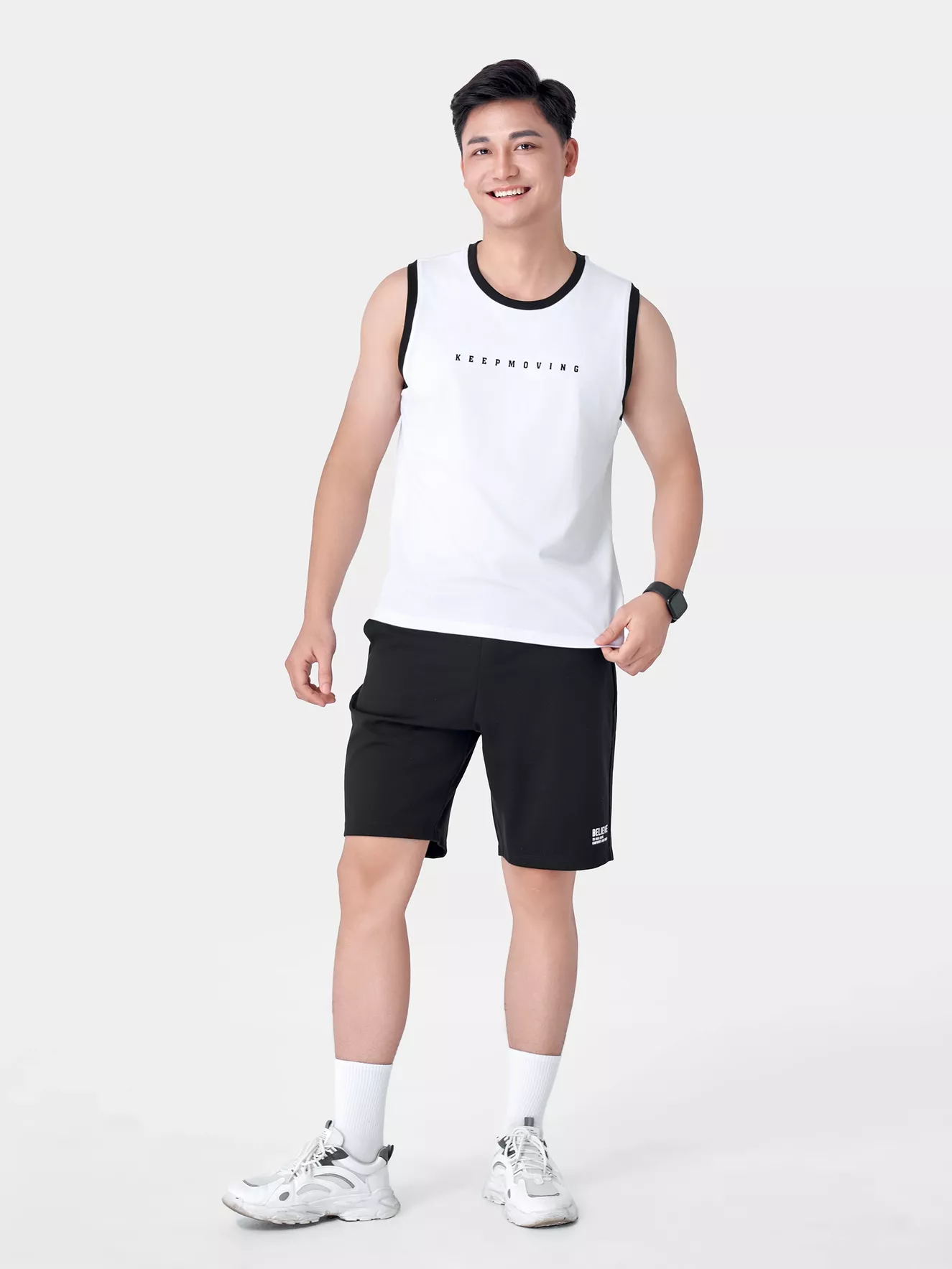 Áo Sát Nách Nam 5S Fashion In Chữ Regular ASN24005