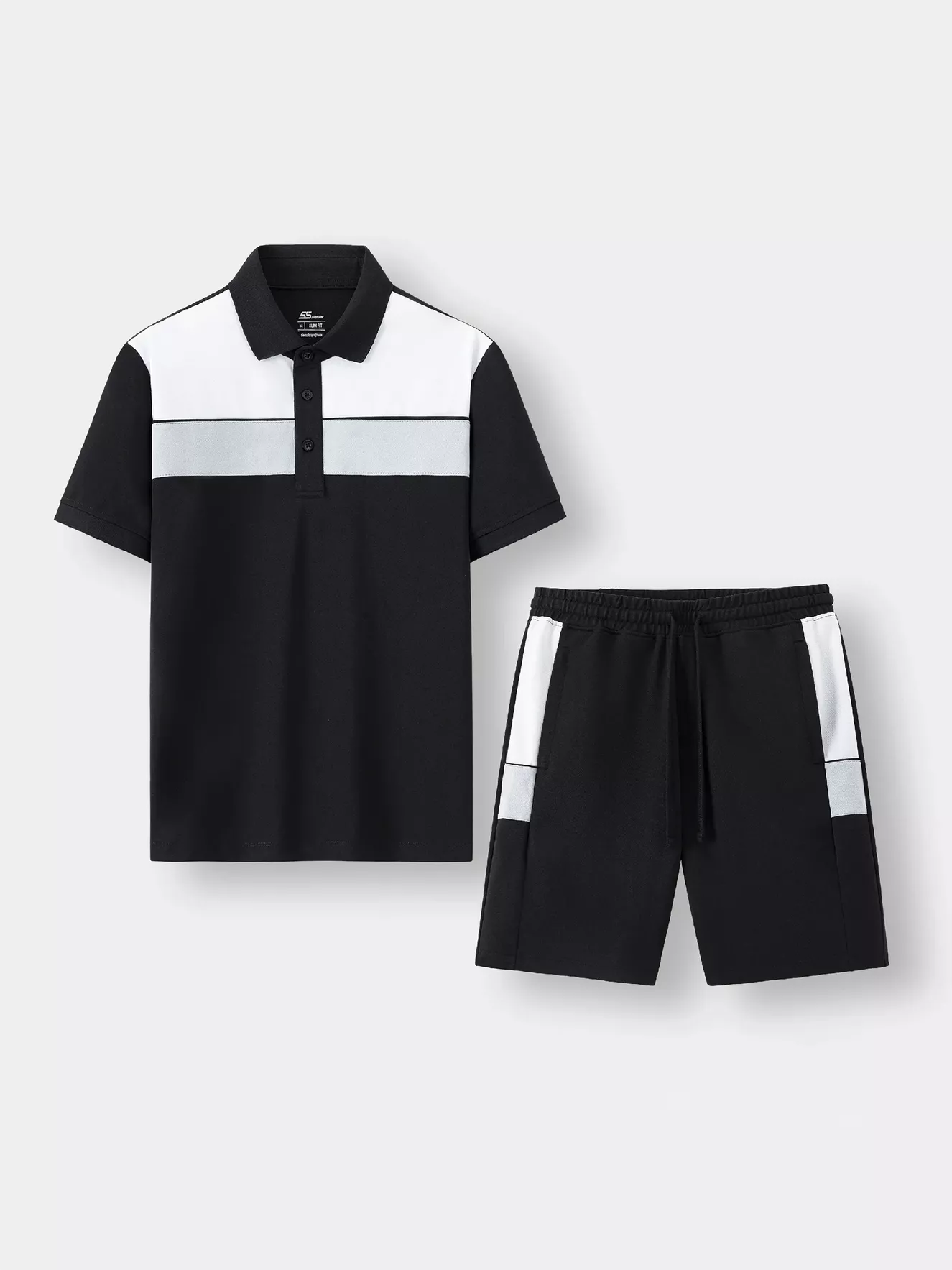 Quần Áo Nam 5S Fashion Kẻ Ngang Ngực Slimfit BAPC24004-BQST24004