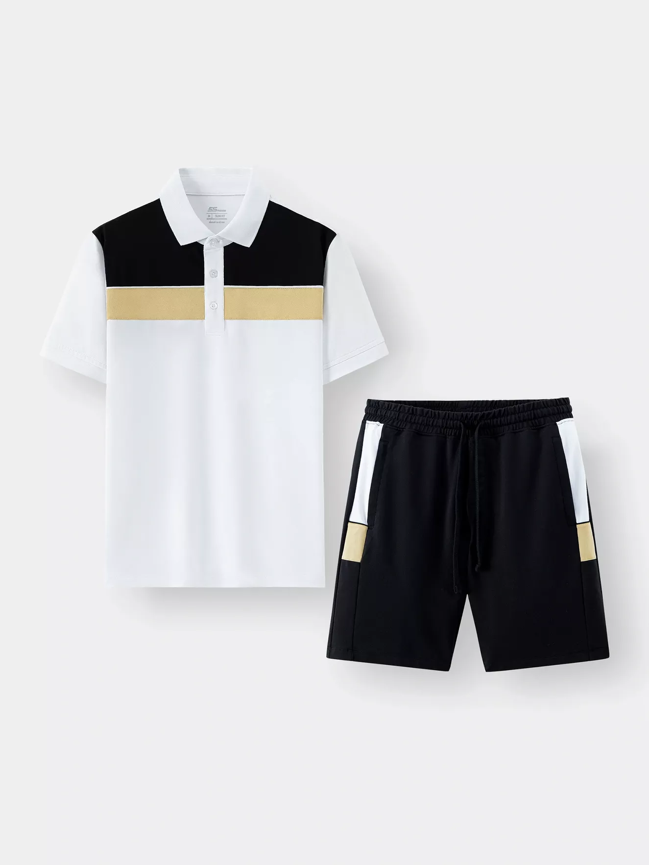 Quần Áo Nam 5S Fashion Kẻ Ngang Ngực Slimfit BAPC24004-BQST24004