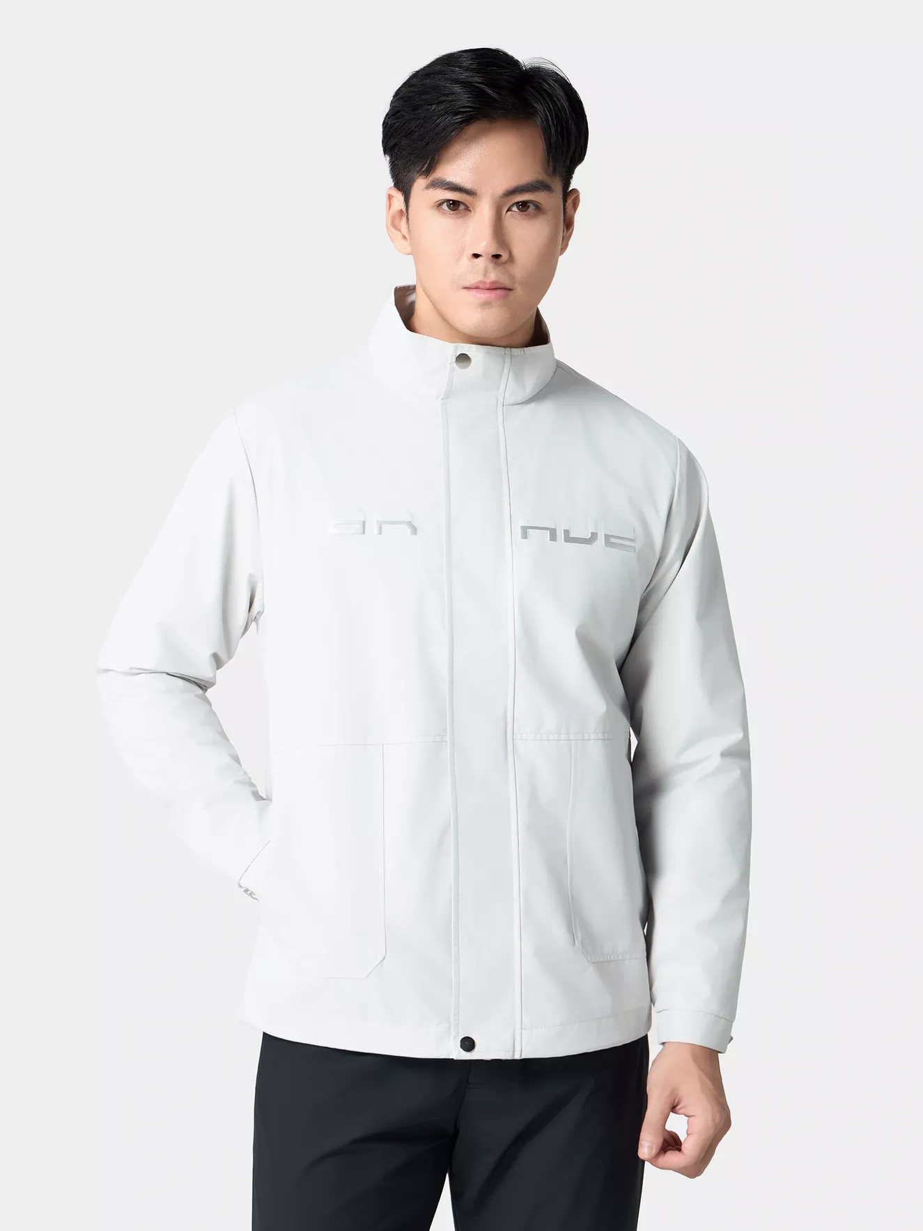 Áo Khoác Thời Trang Nam 5S Fashion Cổ Trụ In Chữ Slimfit AKH24008