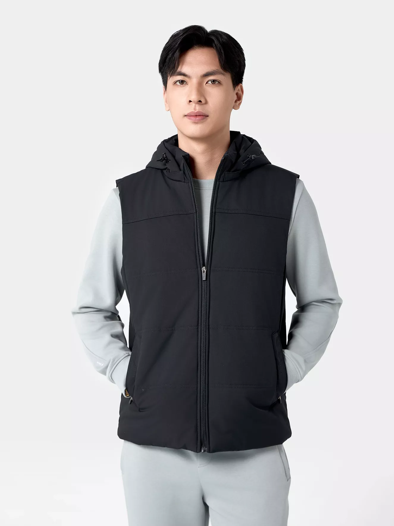 Áo Khoác Chần Bông Gile 5S Fashion Có Mũ Tháo Rời Basic APH24025